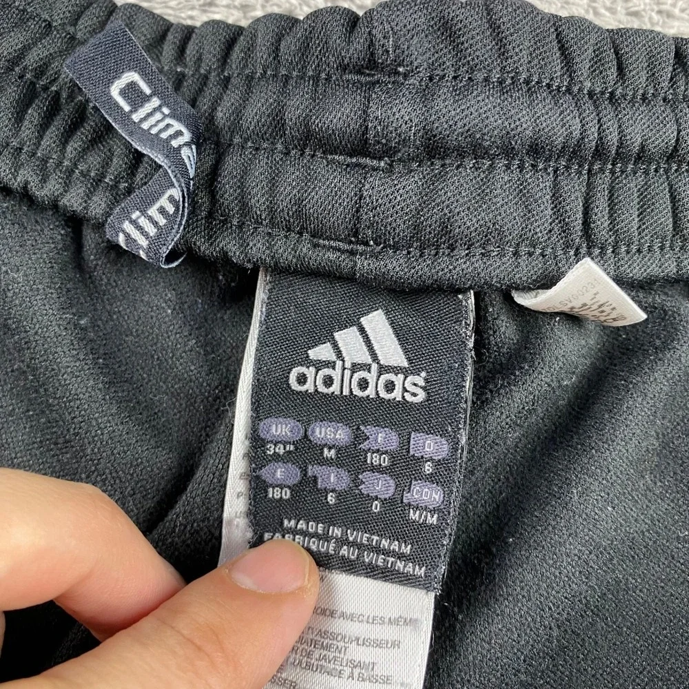 Adidas Track Pants Clima365 Mens Size Medium Black Stripes